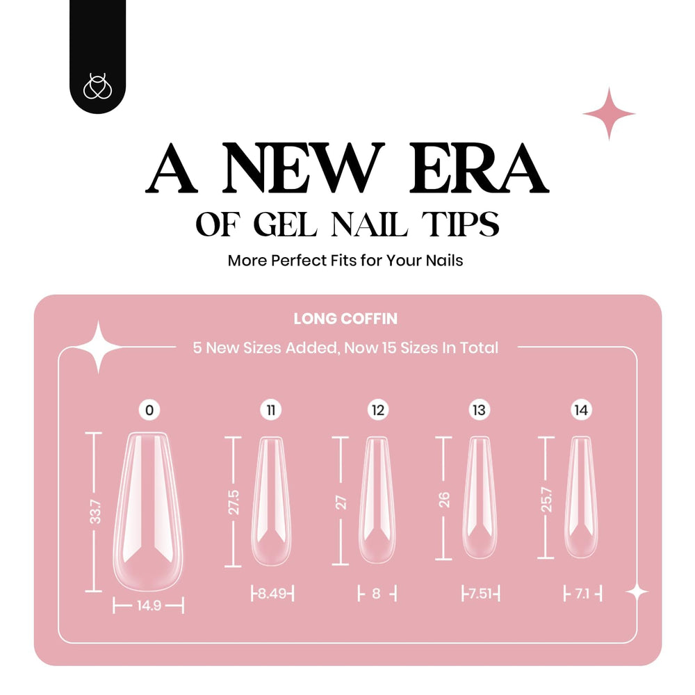 Beetles Gel Nail Kit 12 sizes numbered tips to fit every finger precisely