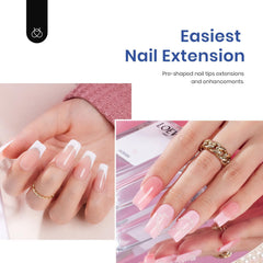 Beetles Gel Nail Kit 240 nail tips for versatile shapes and styles.