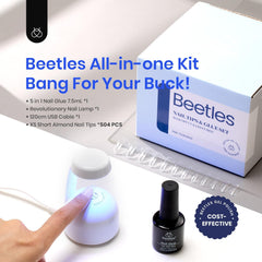 Beetles gel nail kit 500pcs almond tips ensures precise nail extension.