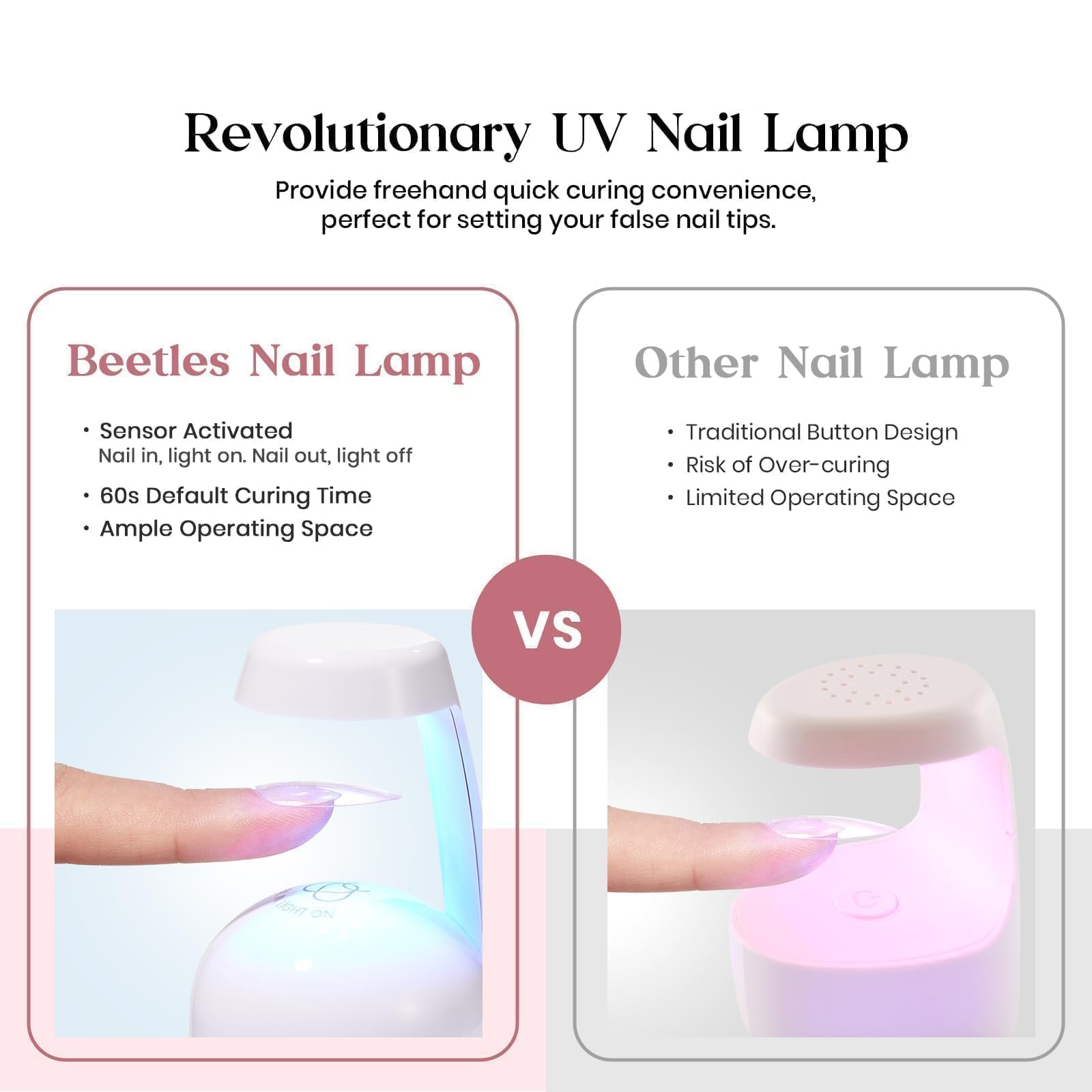 Beetles Gel Nail Kit Clear Almond Medium nail glue gel—5-in-1 tool for bases, tips, and gems.
