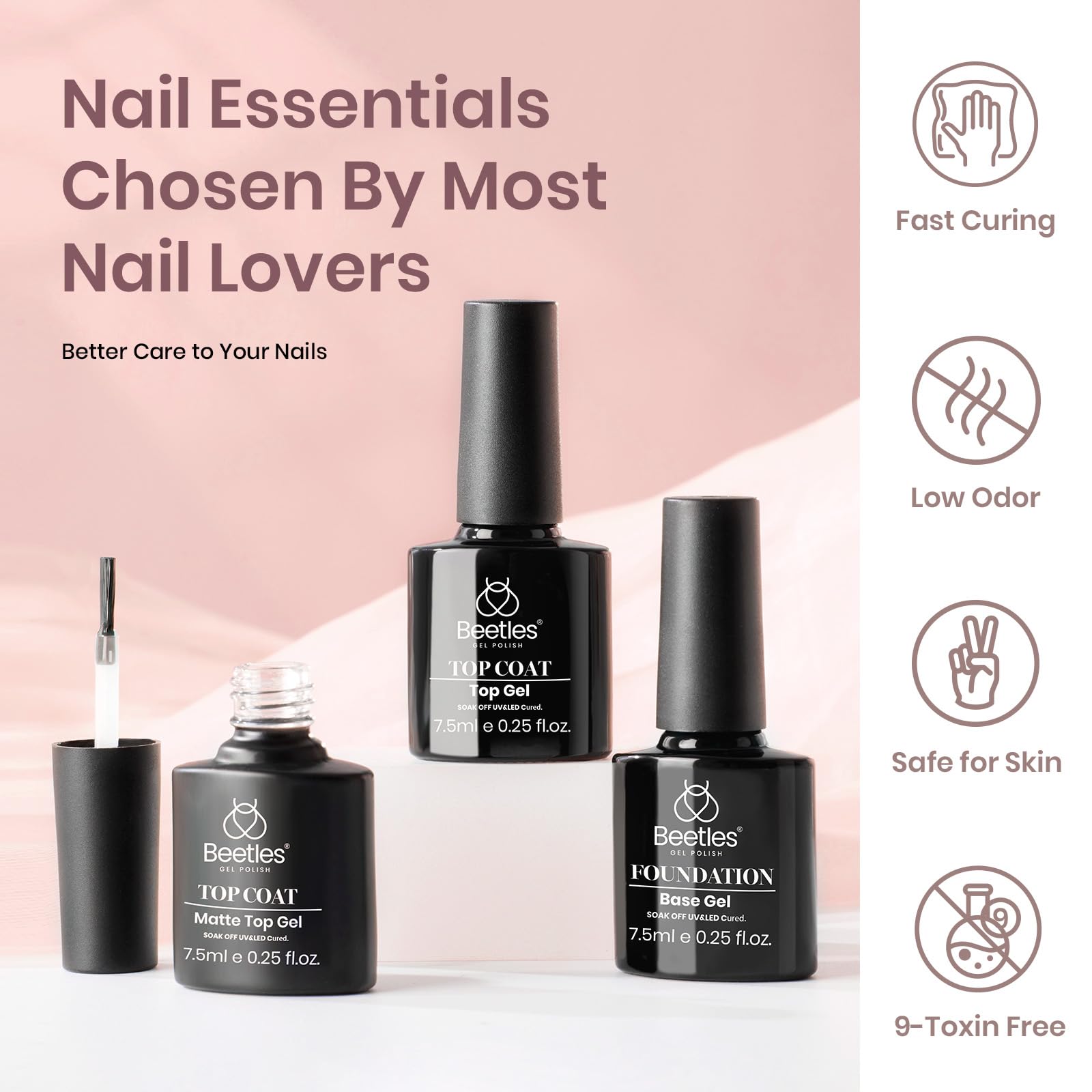 Beetles color b565 nude bottle for pale, elegant nail tone