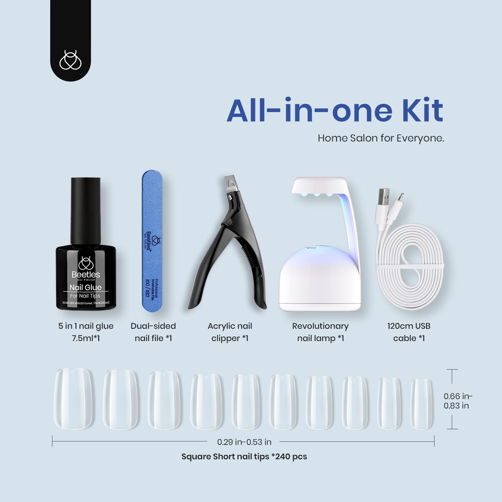 Beetles Gel Nail Kit home manicure set for easy DIY nails
