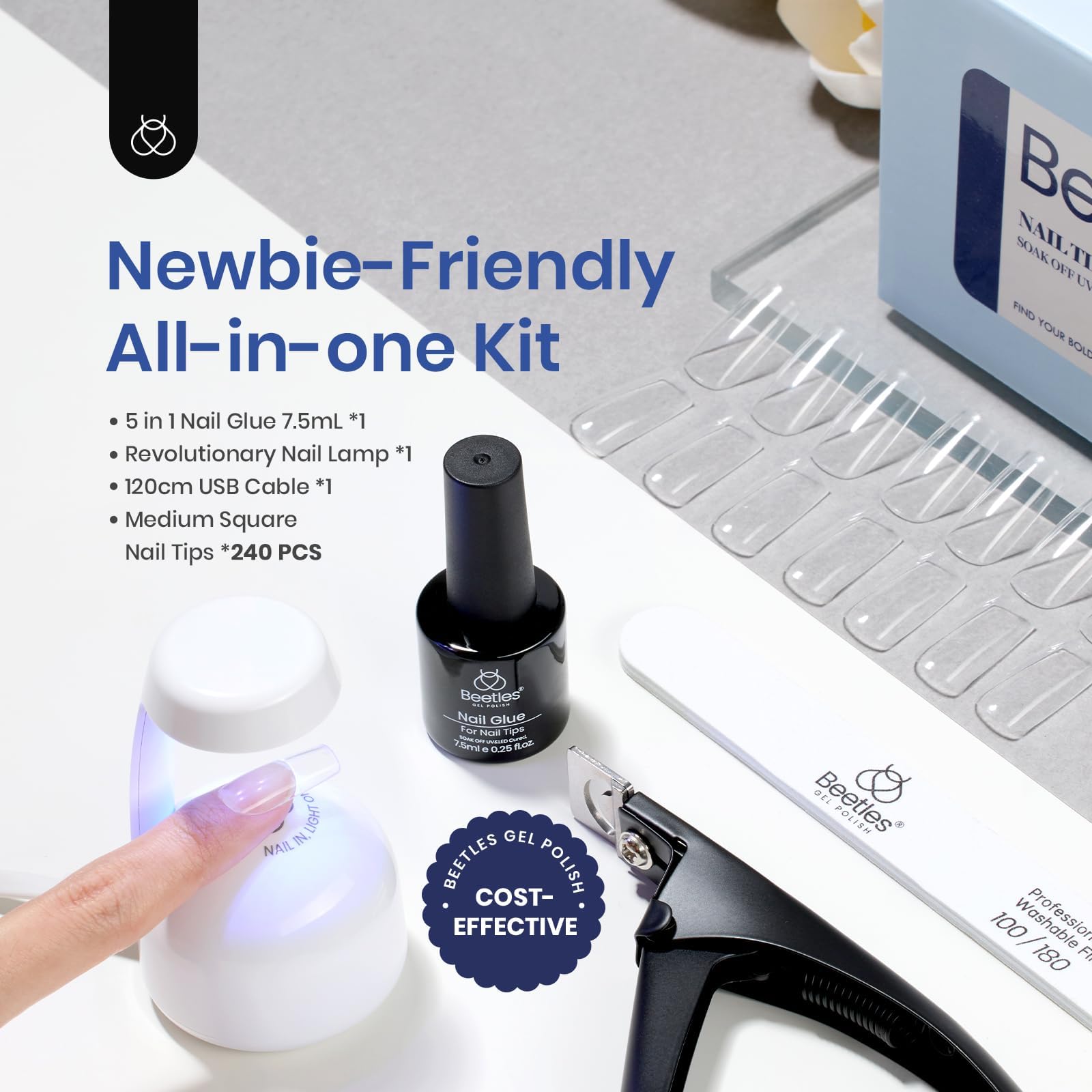 Beetles Gel Nail Kit extended nails in minutes for fast salon-like results.
