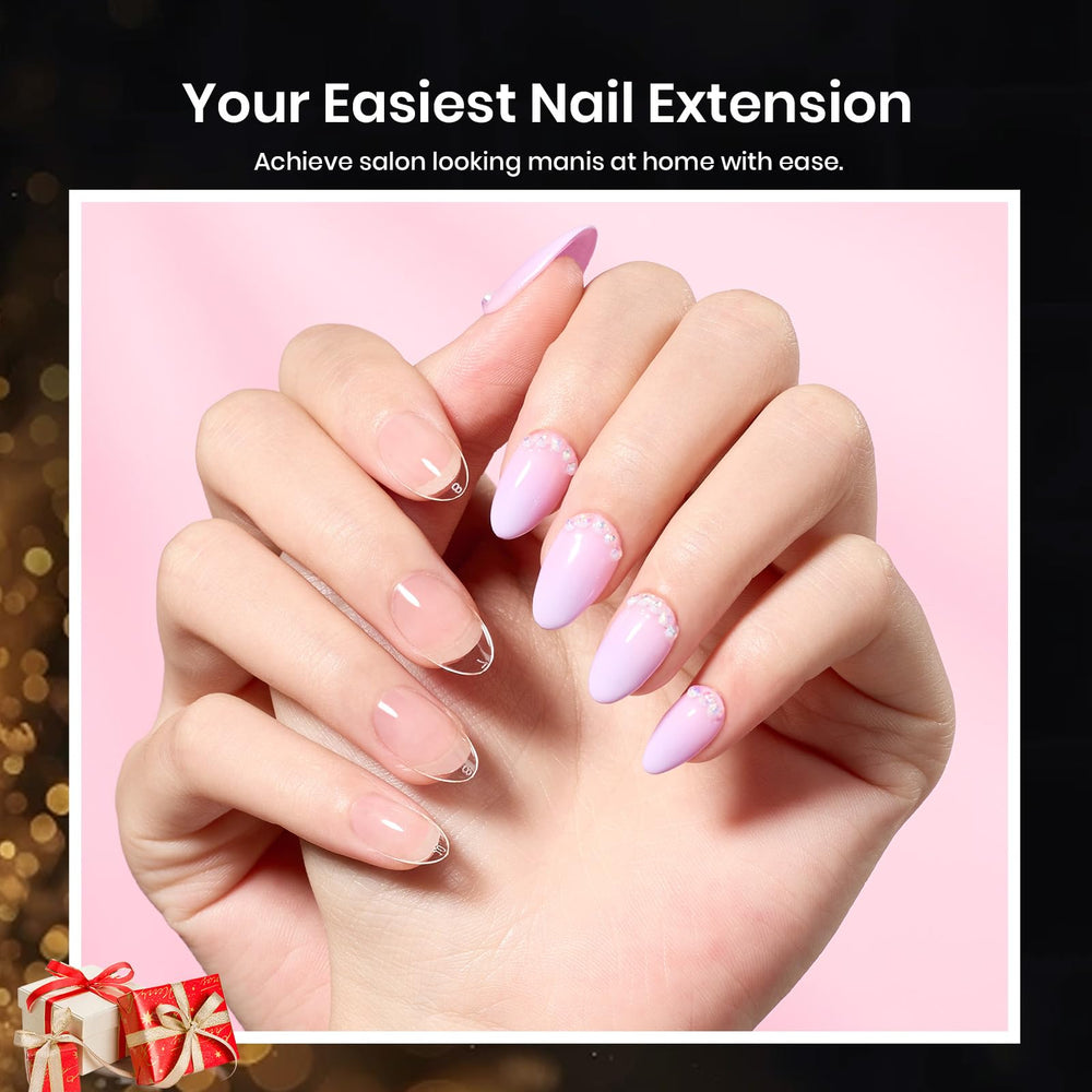 Beetles Gel Nail Kit Short Almond DIY manicure setup for home use