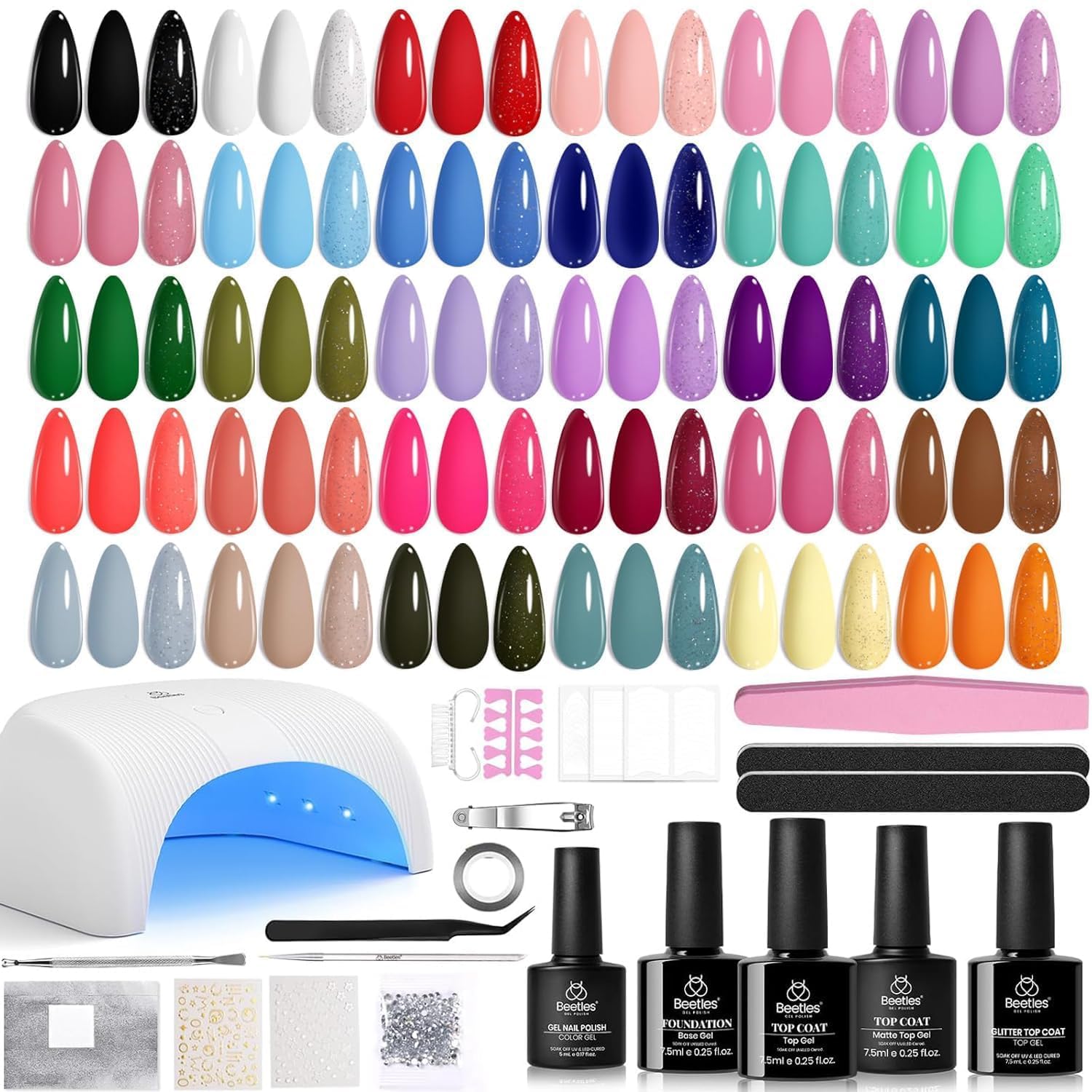 Beetles Gel Nail Kit UV Lamp setup for at-home salon-quality curing.