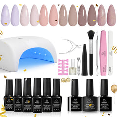Beetles Gel Nail Polish Kit with UV lamp for at-home salon-quality nails
