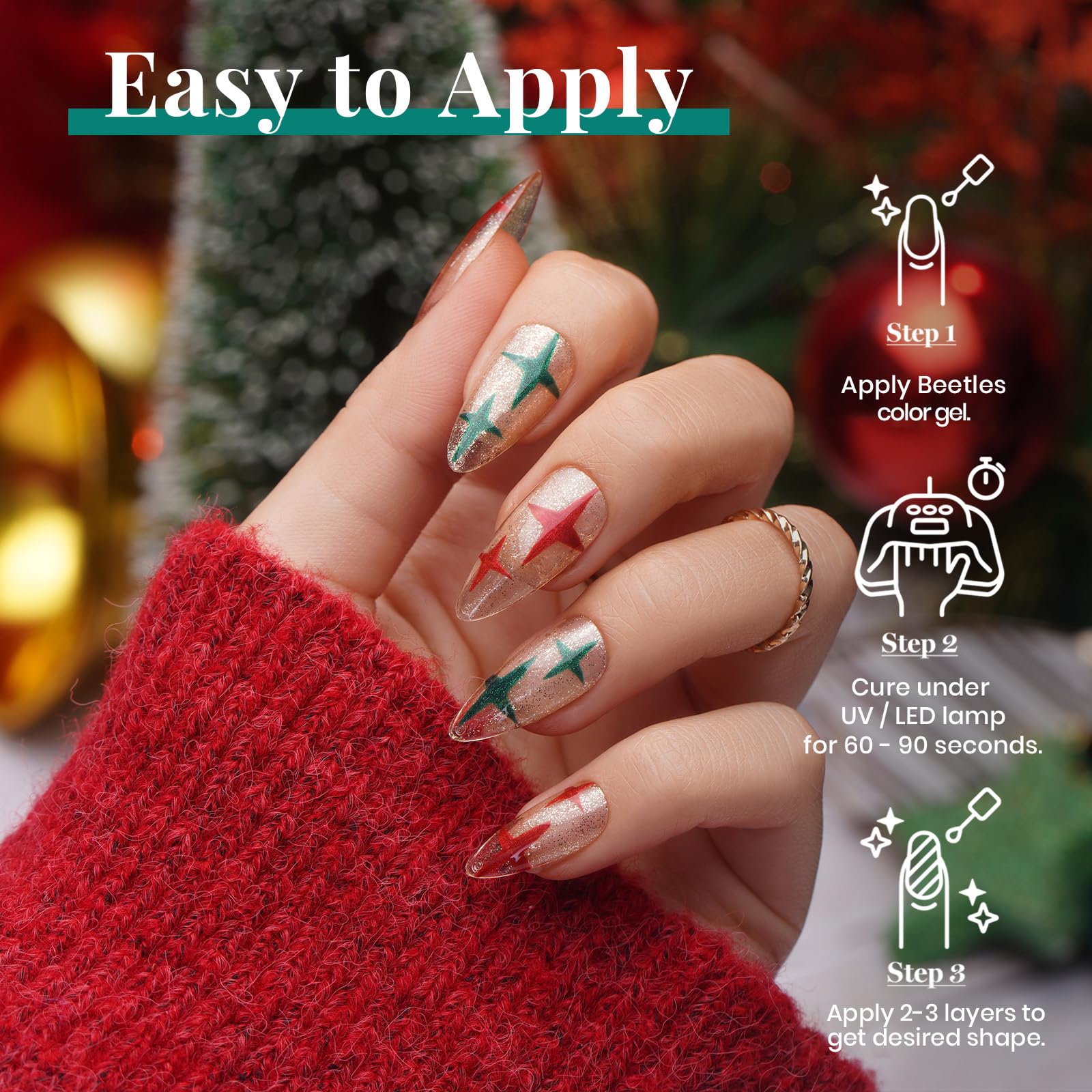 Beetles gel nail lamp UV LED cure image for at-home manicures.