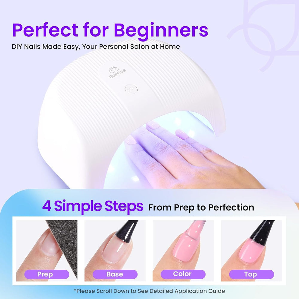 Beetles gel-nail-lamp-uv-light features auto sensor for quick curing at home.
