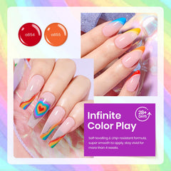 Beetles gel nail polish application process demonstrates layering and curing