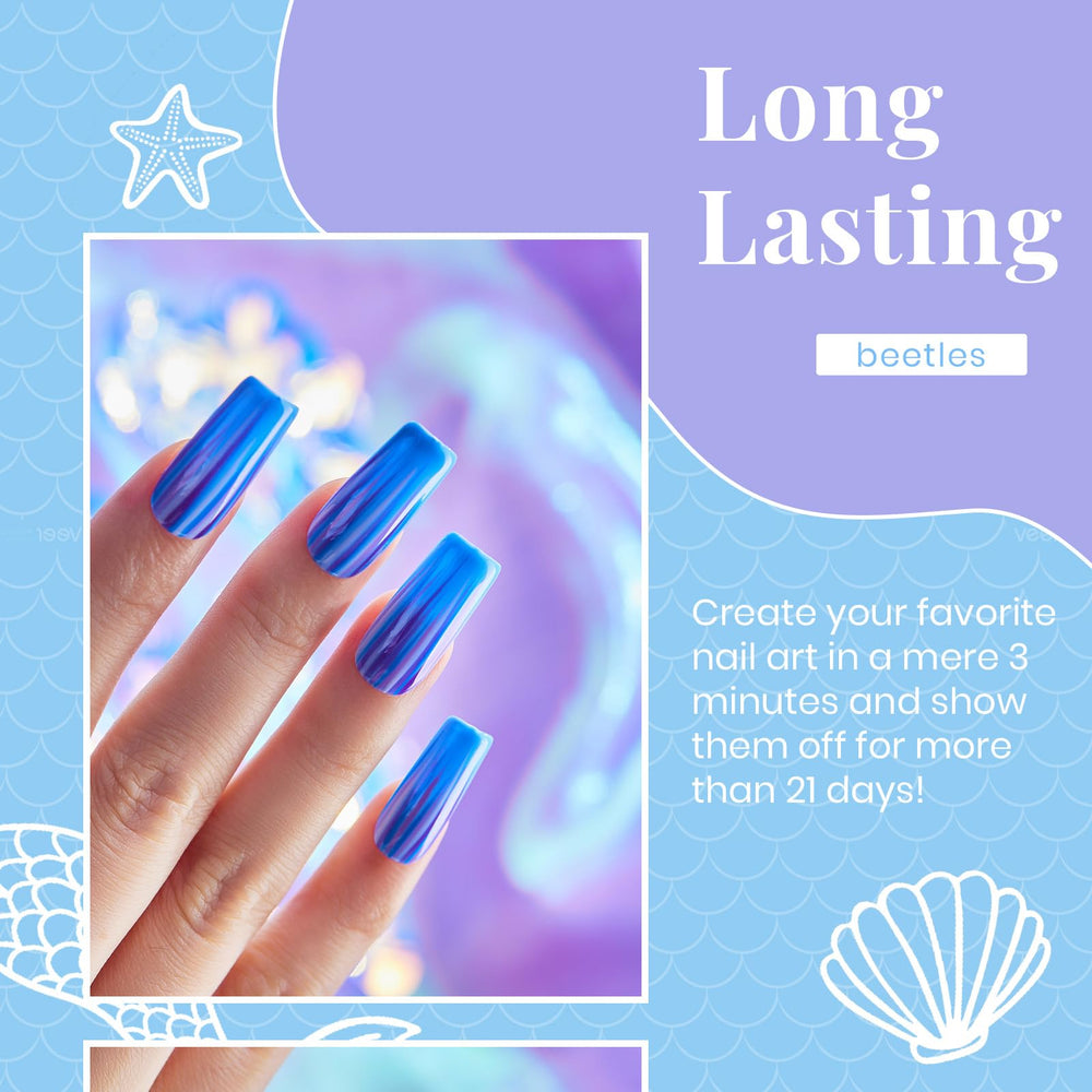 Beetles Gel Polish aquamarine shade on a nail wheel for vibrant finish
