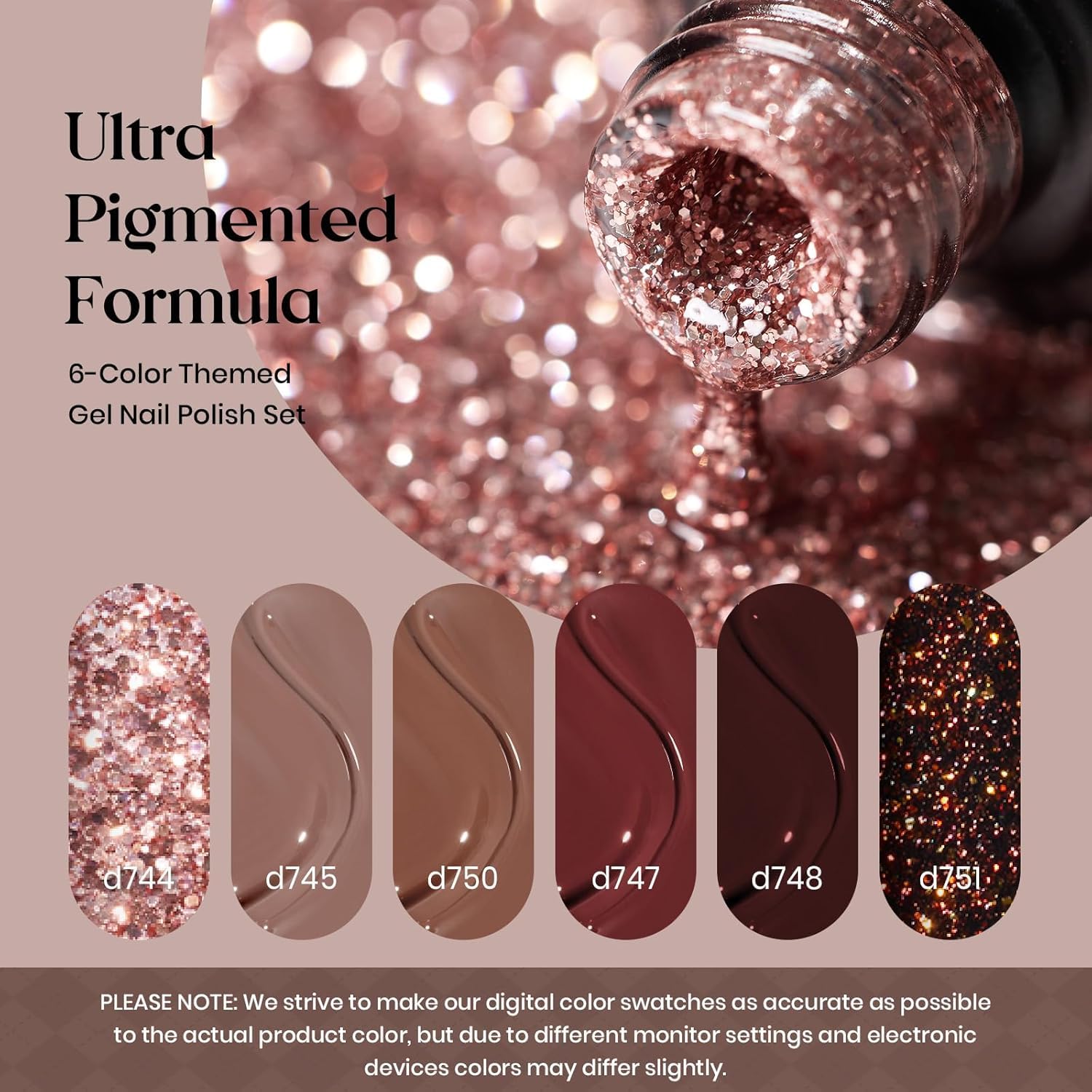 Beetles gel polish bottle closeup showing color payoff and smooth glide