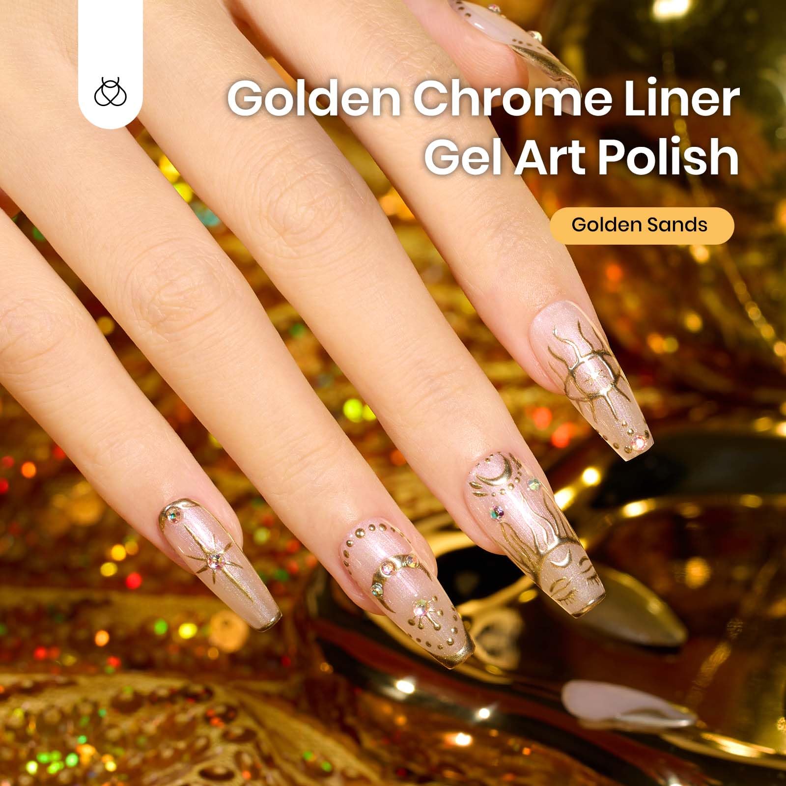 Beetles Gel Nail Polish chrome mirror finish reflects light for bold, futuristic nails.