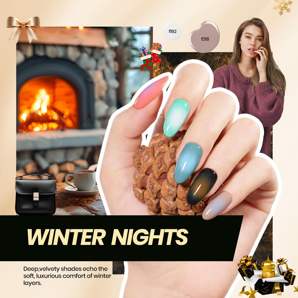 Beetles Gel Nail Polish Colors-32 pack displays seasonal hues for DIY nails.