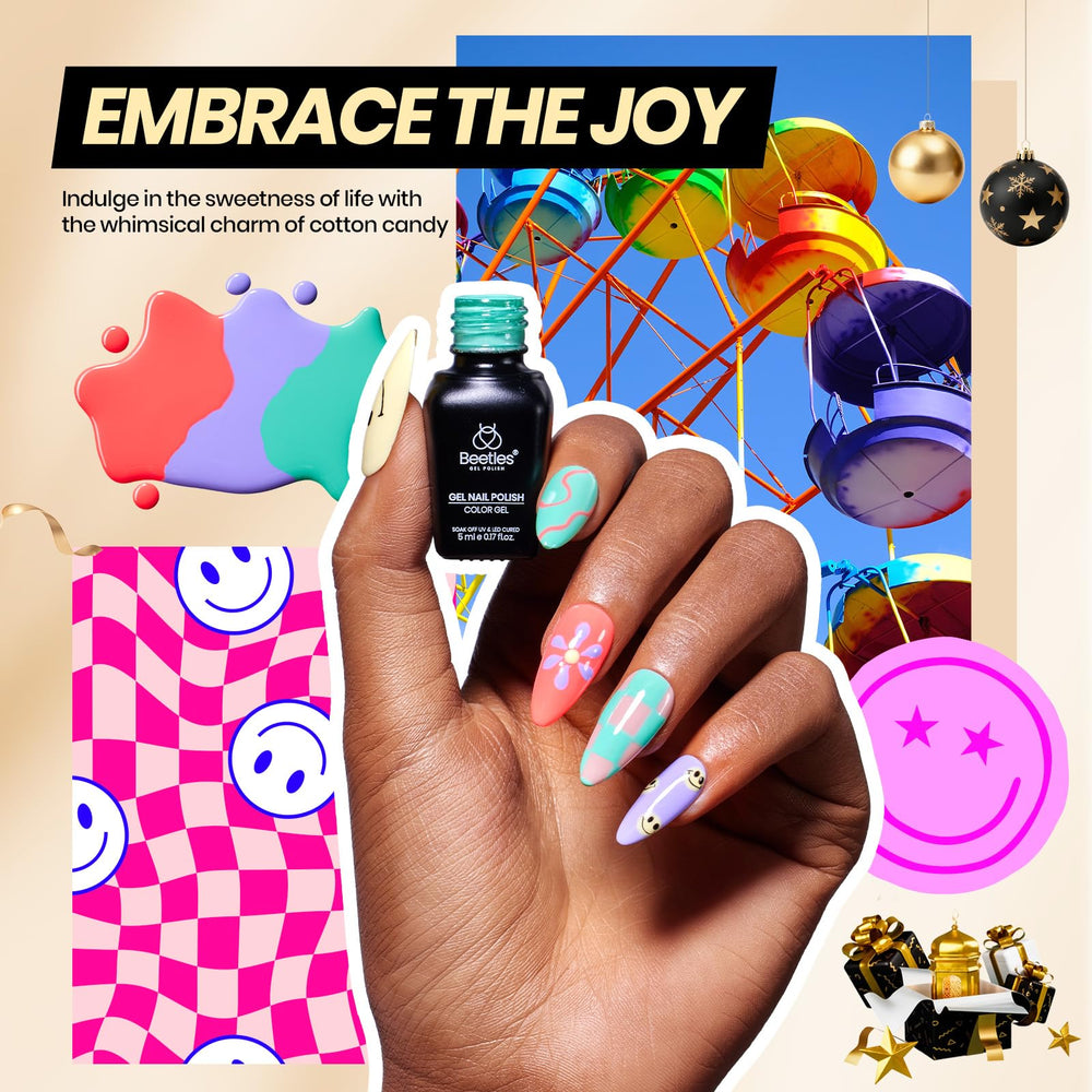 Beetles 30-LED nail lamp in-use for quick cures.