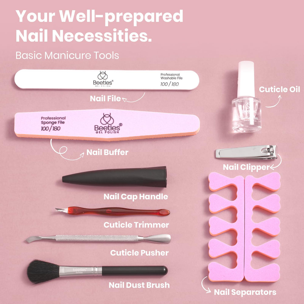 Beetles polish file helps refine edges for neat, chip-free results.