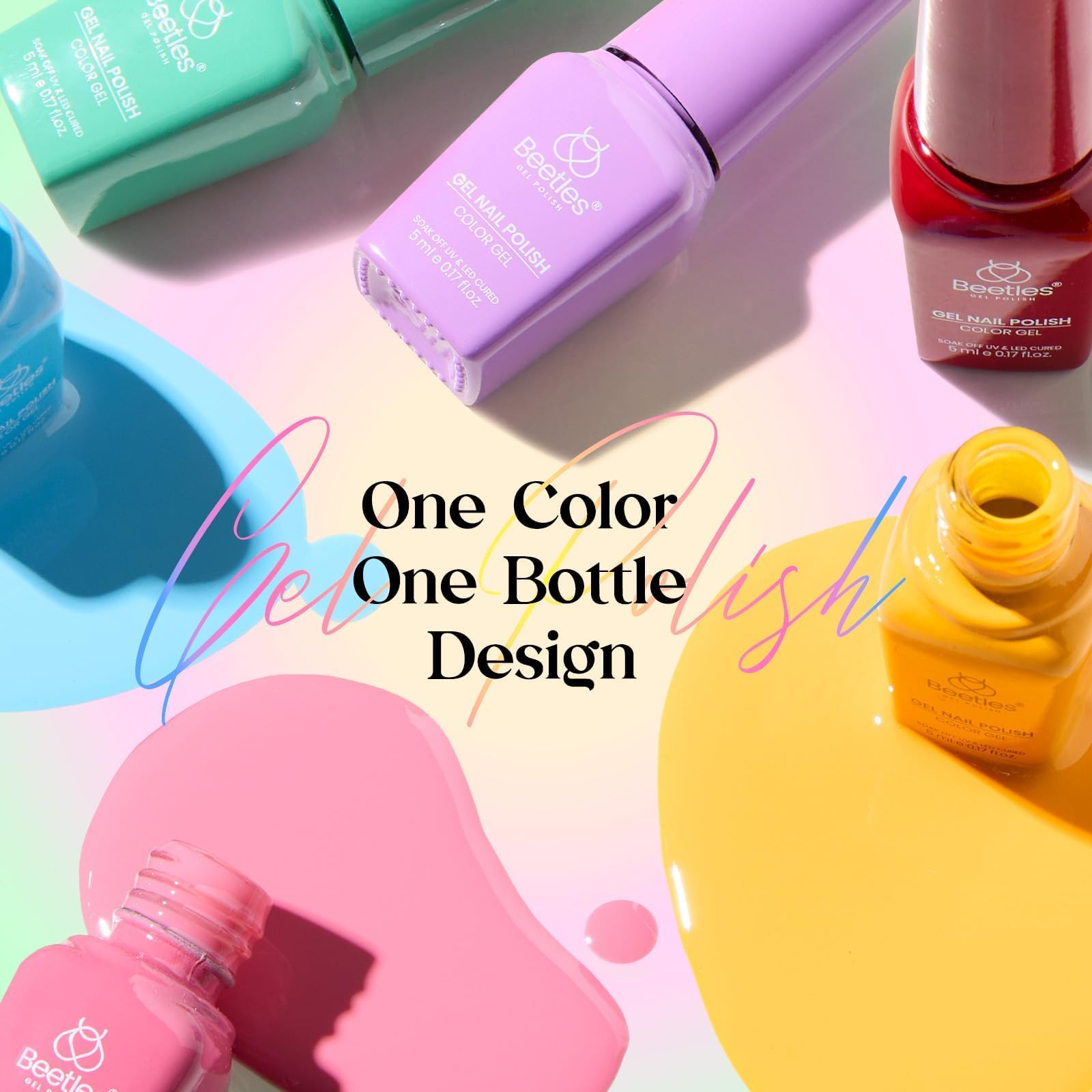 Beetles Gel Nail Polish Kit glitter top coat adds shimmer and depth