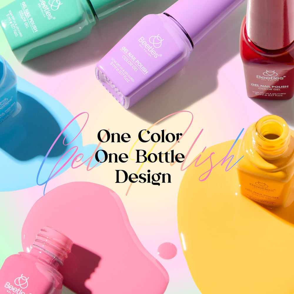 Beetles Gel Nail Polish Kit glitter top coat adds shimmer and depth