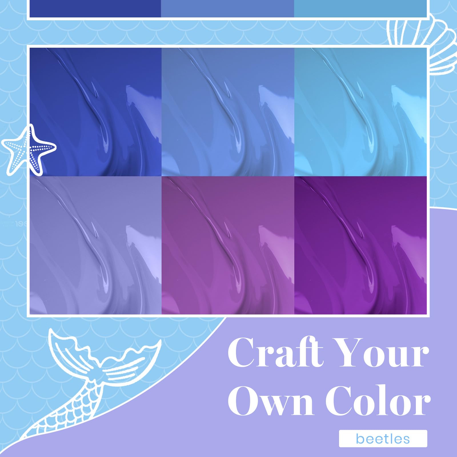 Beetles Gel Polish light purple hue on a nail swatch for subtle style