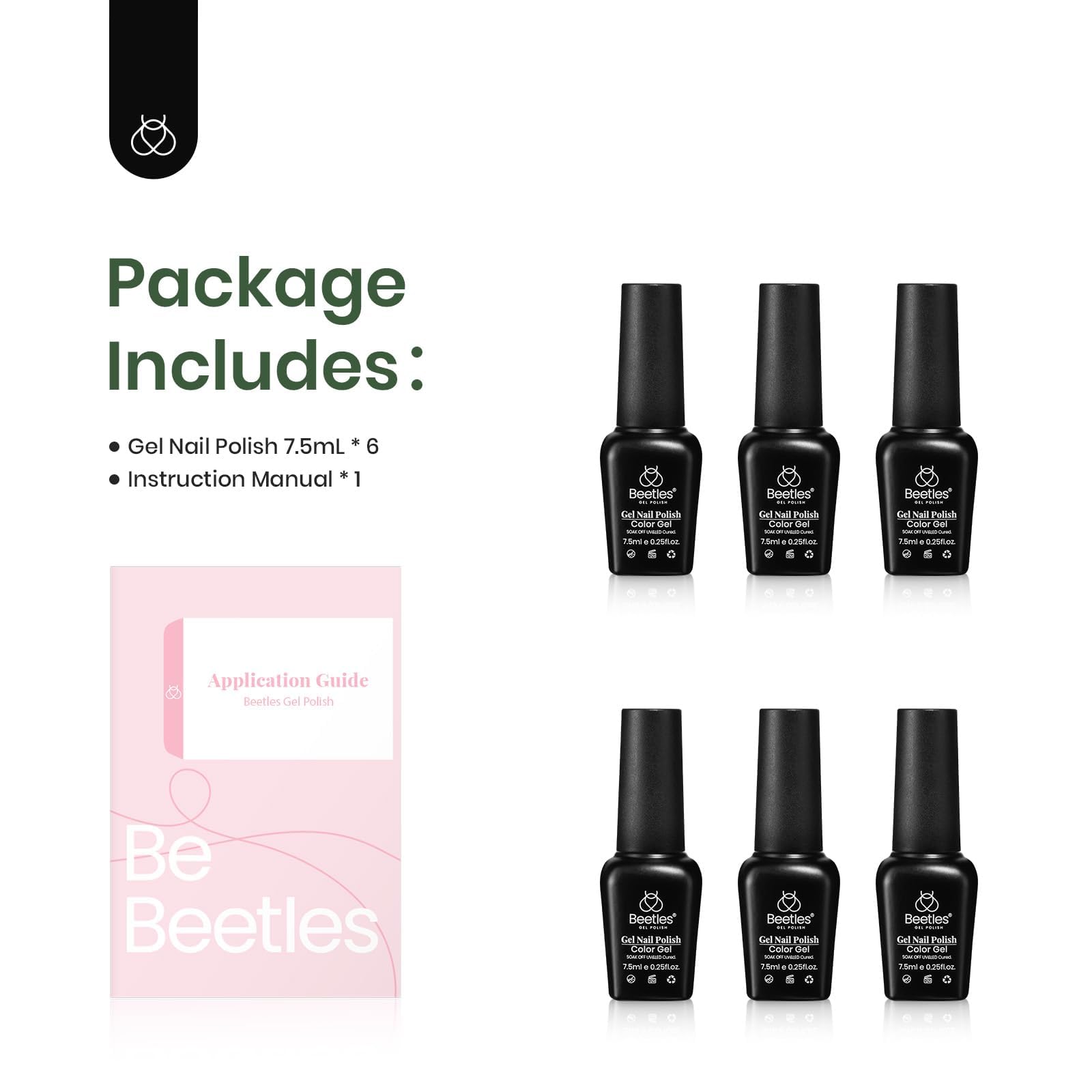 Beetles Gel Nail Polish Salon finish conveys long-wearing shine and resilient color.