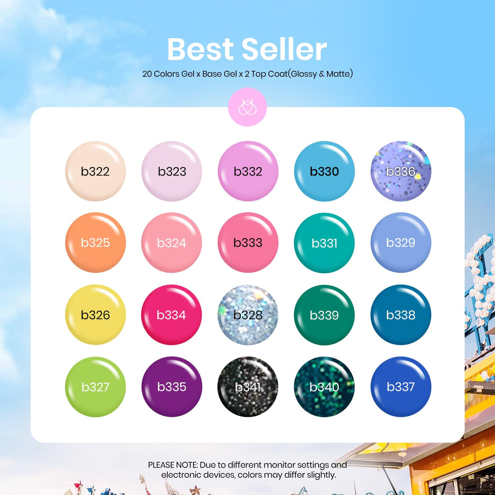 Beetles Gel Nail Polish Set base and top coats for lasting shine