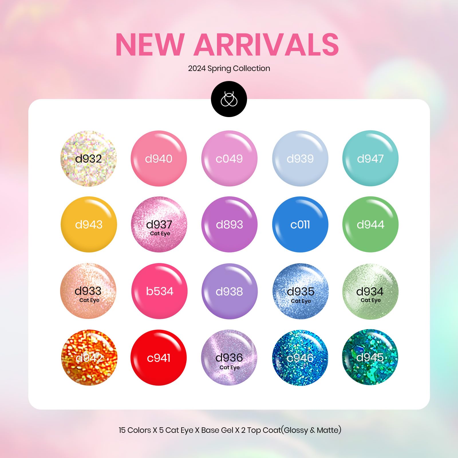 Beetles Gel Polish Set color palette features 20 shades for versatile looks