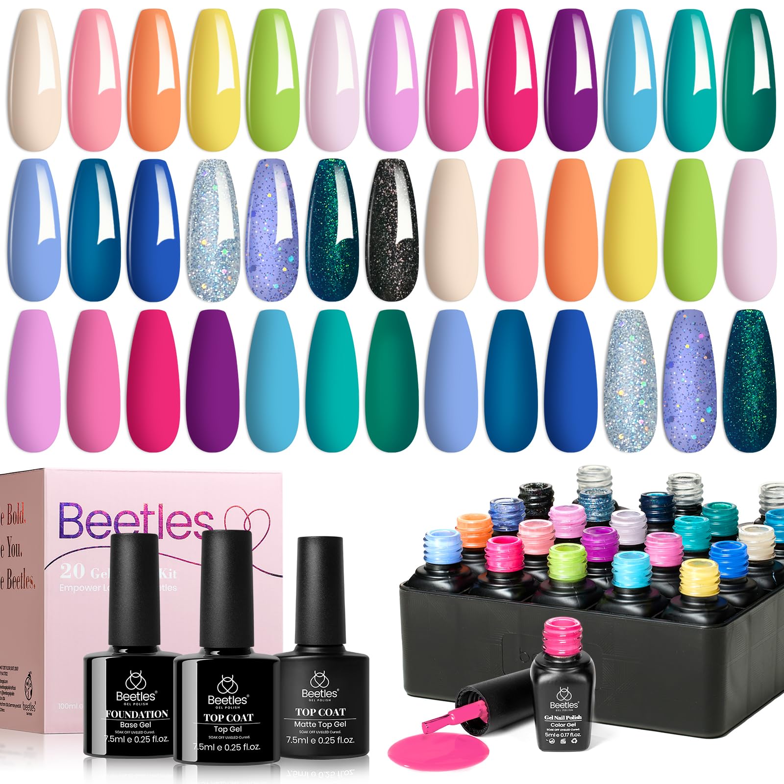 Beetles Gel Nail Polish Set DIY nail-art collection for home manicures