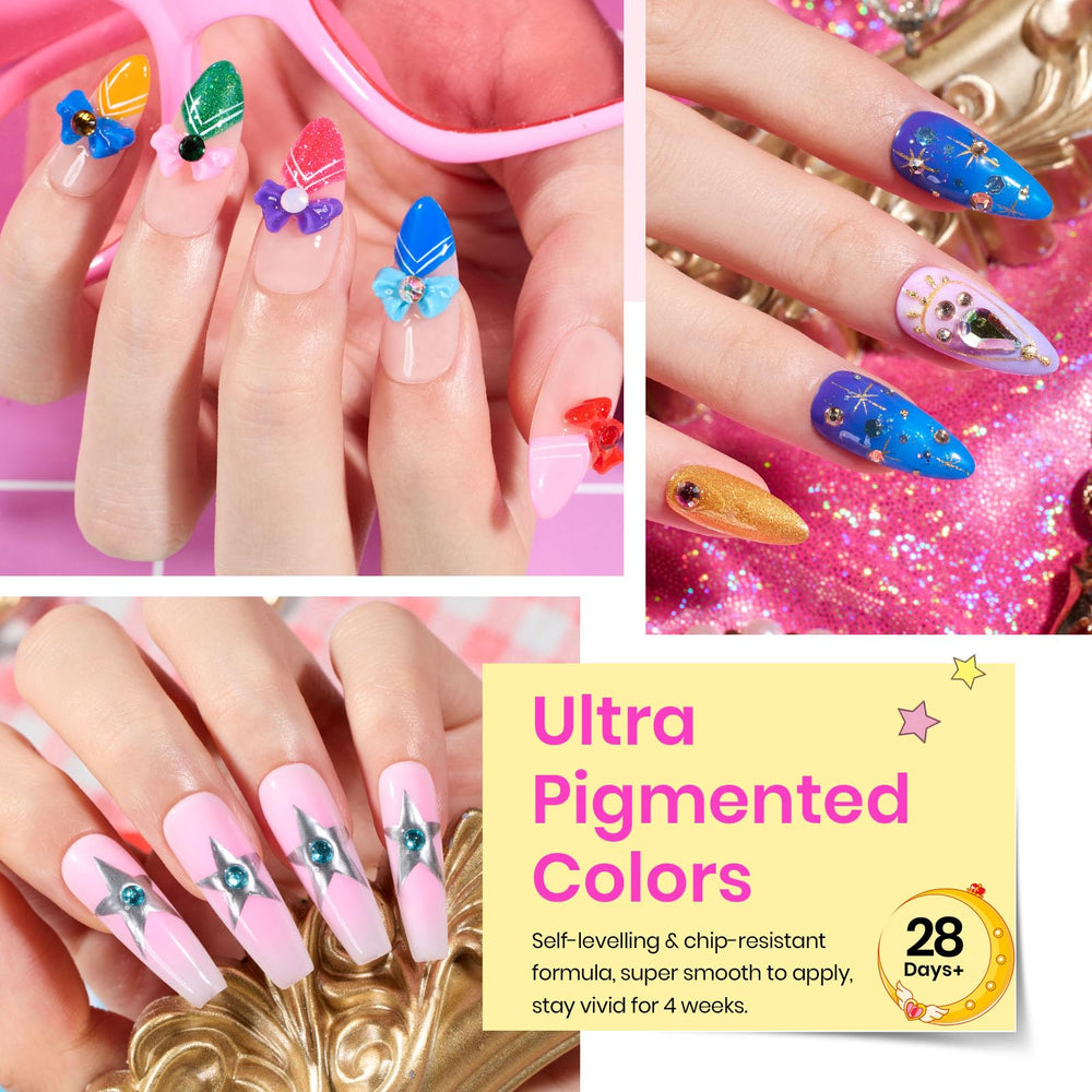 Beetles Gel Nail Polish Set rhinestones for dazzling accents