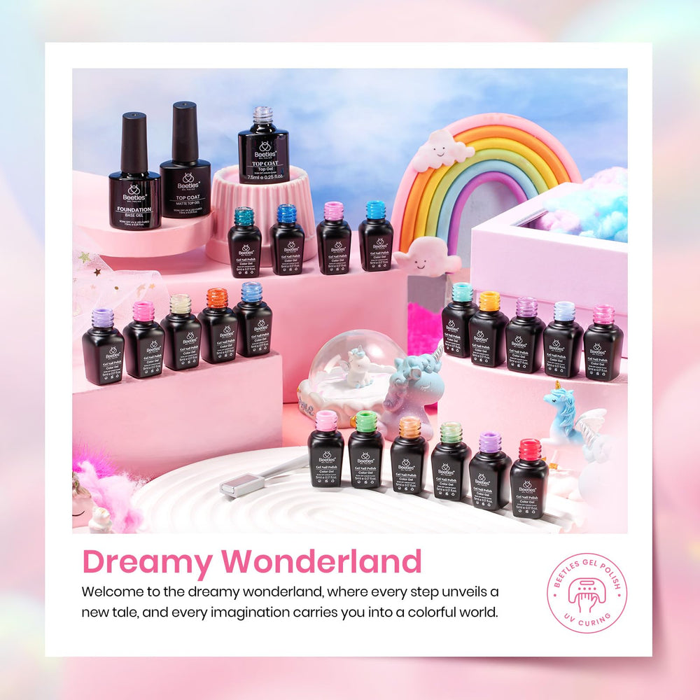 Beetles Gel Polish Set matte top coat bottle delivers modern velvet nails