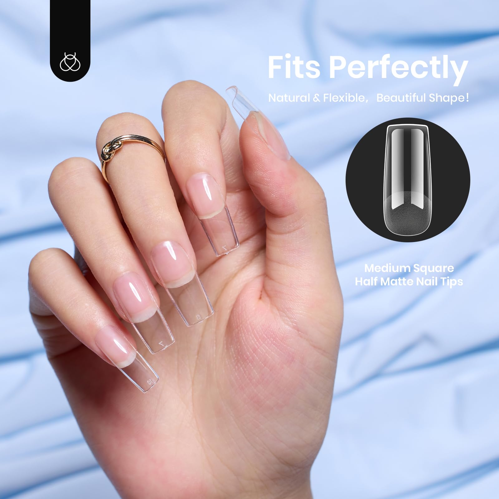 Beetles Gel Nail Tips 12 sizes with 504 pieces for a precise fit.