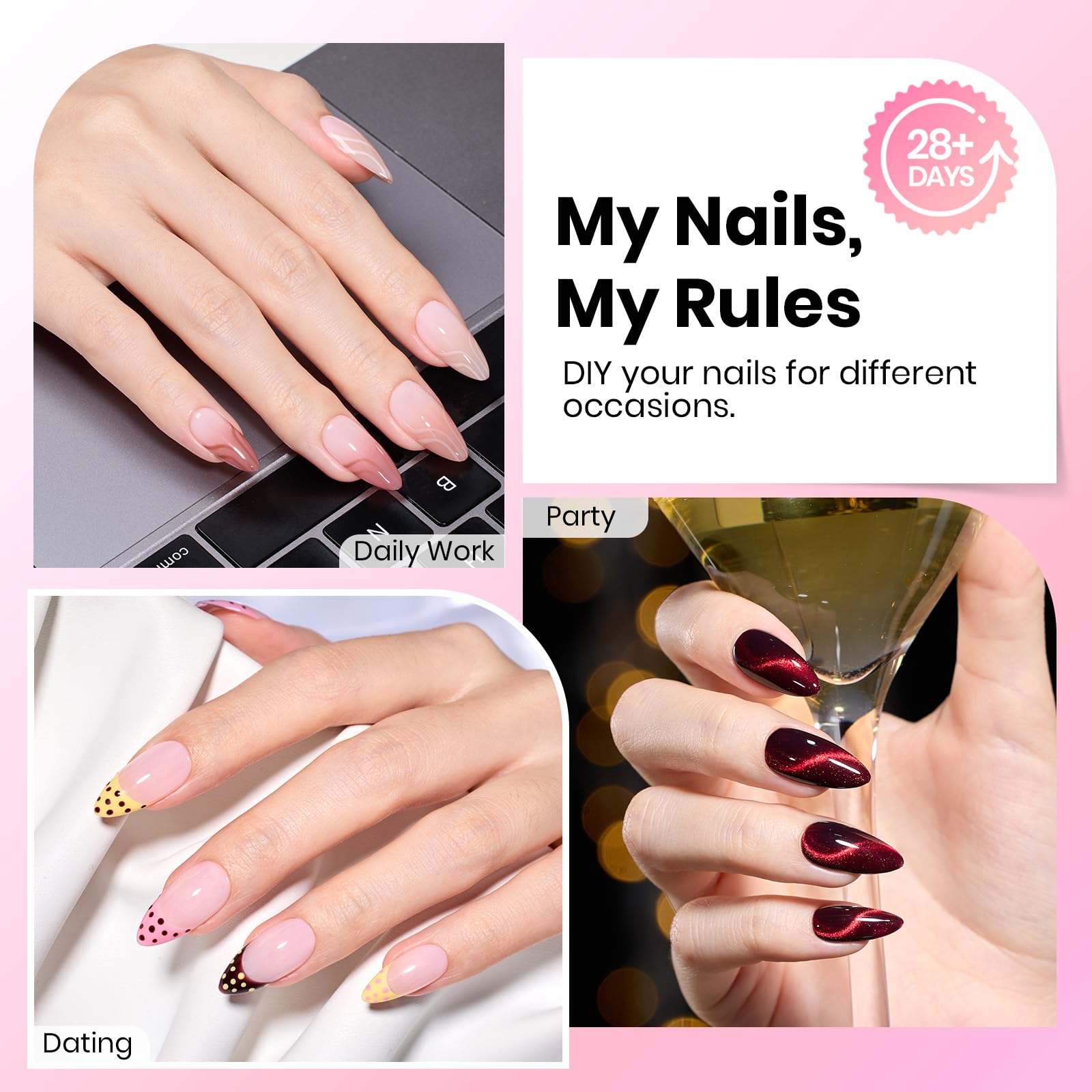 Beetles Gel Nail Tips 16-sizes-numbered for quick size fit