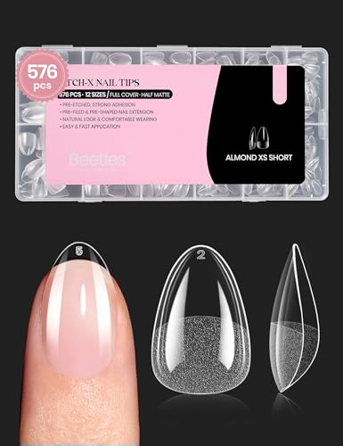 Beetles Gel Nail Tips 576pcs pack for quick, professional-looking nail extensions