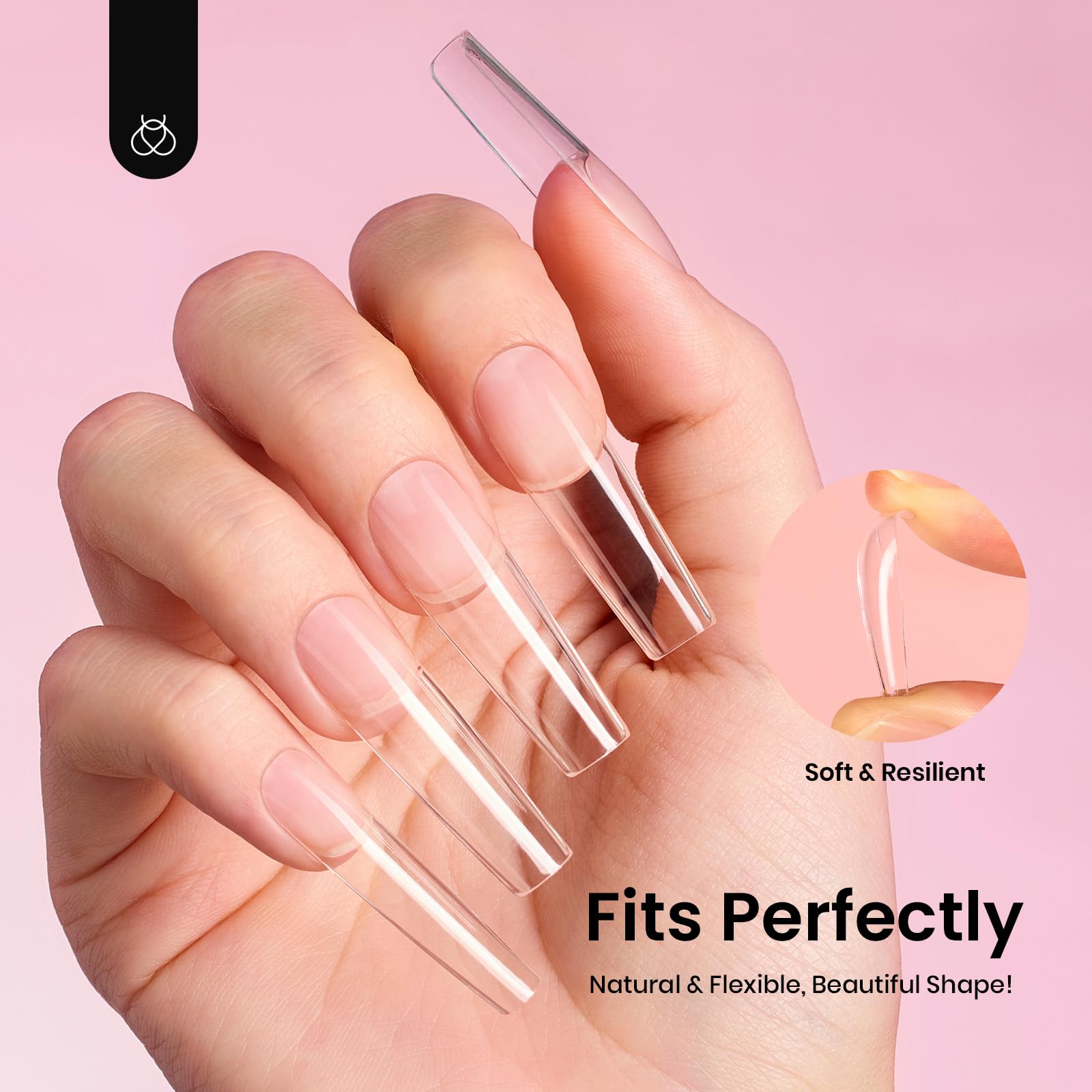 Beetles Gel Nail Tips application process highlights quick 3-minute extension