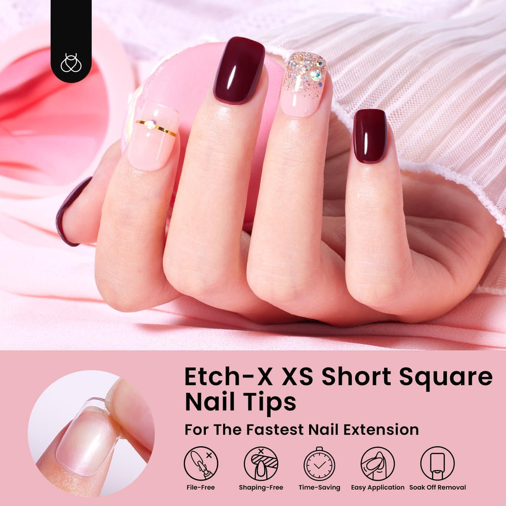 Beetles Gel Nail Tips back-edge thinning for natural seamless look