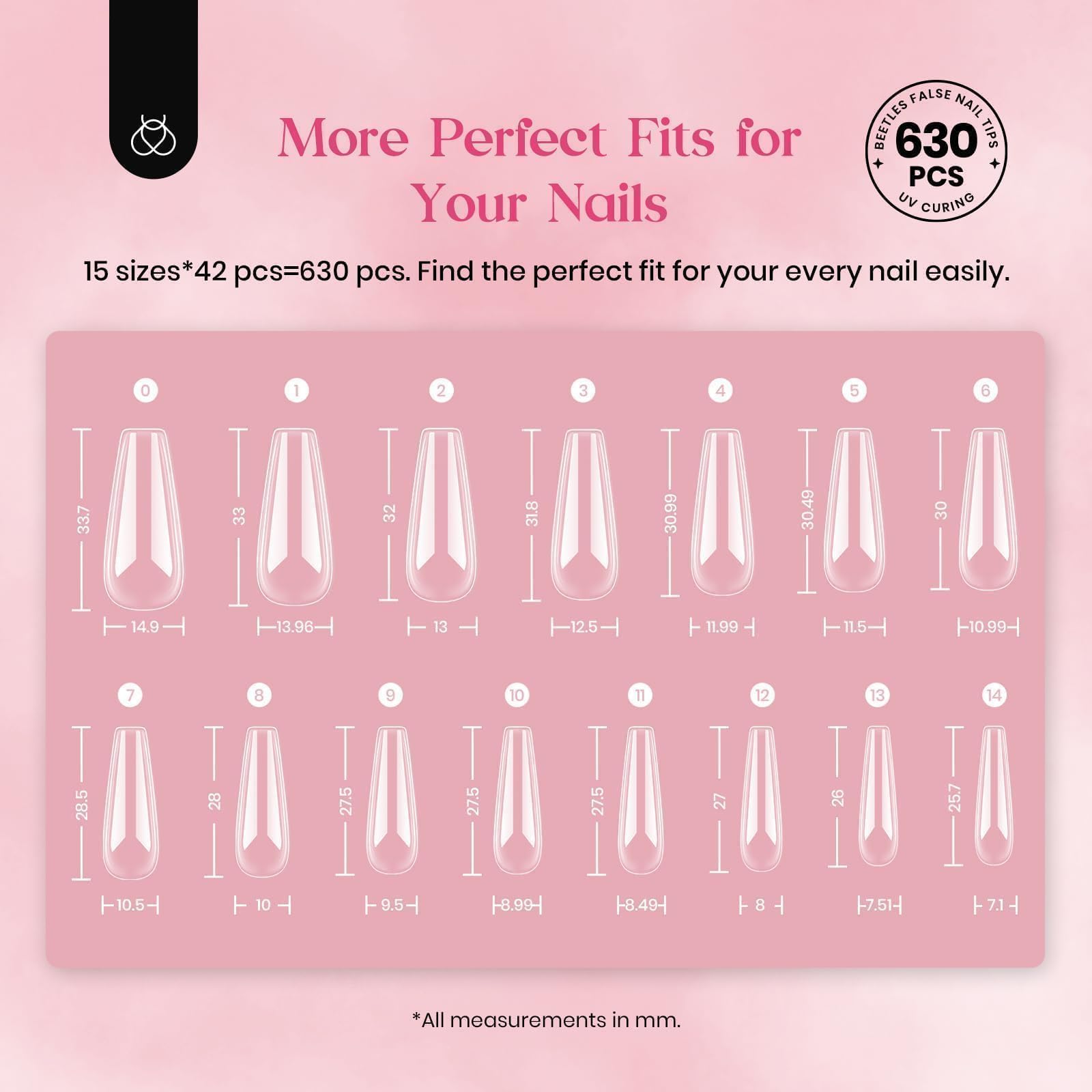 Beetles Gel Nail Tips durable natural wear lasts weeks with strong nail support.