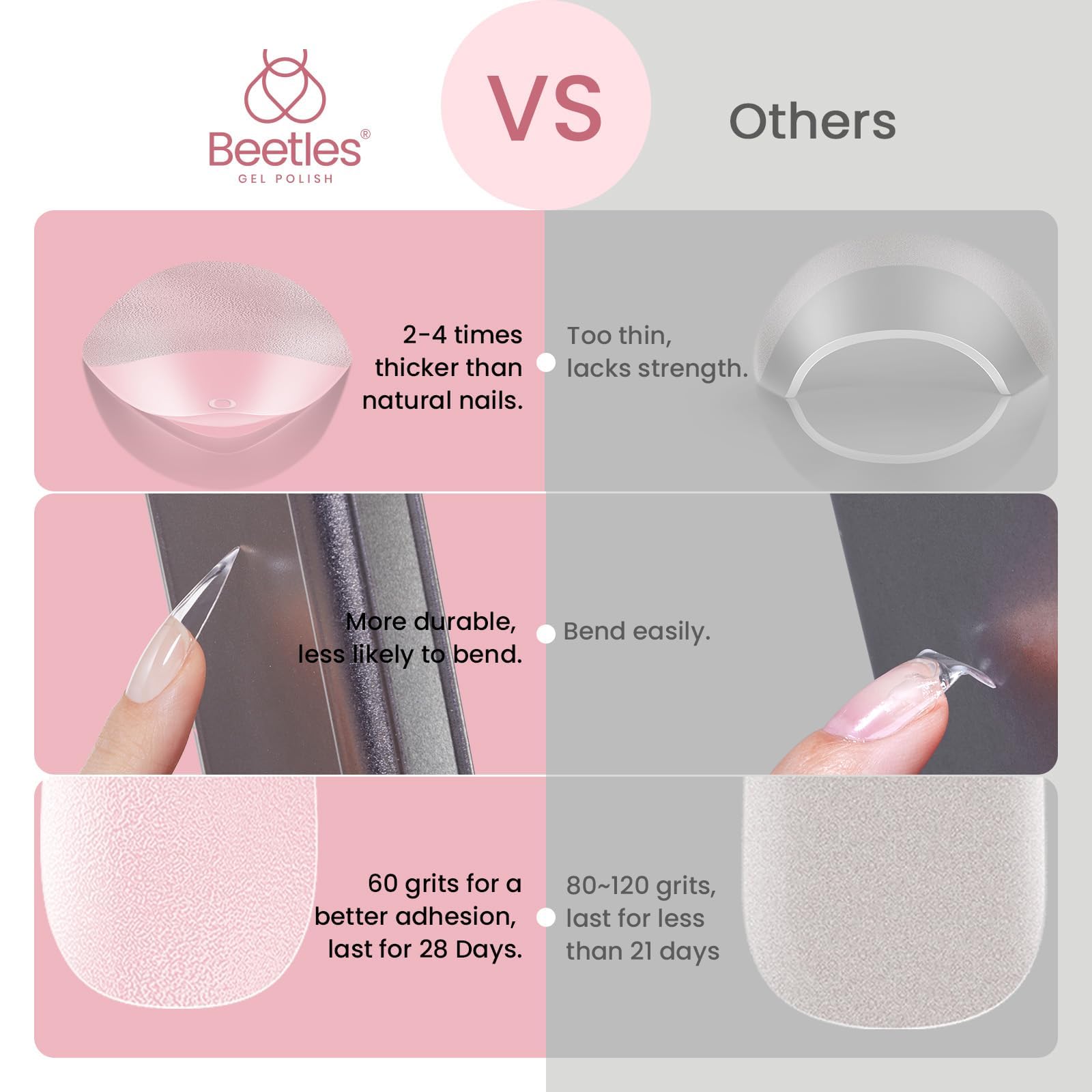 Beetles Gel Nail Tips Etch-X Pre-Etched Design for quick, precise manicures.