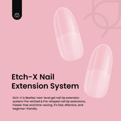 Beetles Gel Nail Tips half matte edge for natural look and secure fit