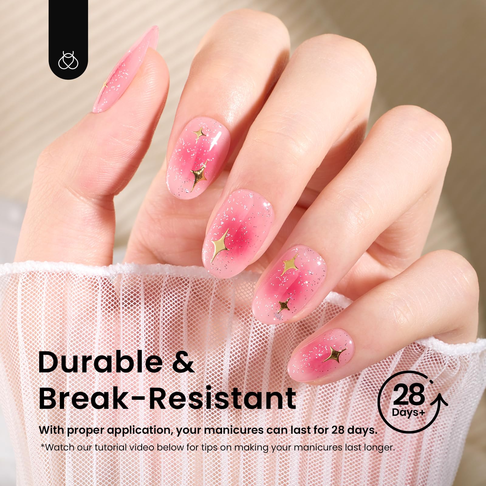 Beetles Gel Nail Tips natural finish suits French and painted designs