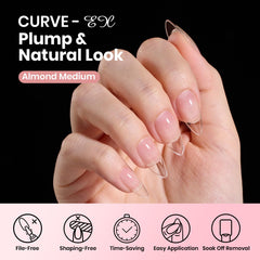 Beetles Gel Nail Tips Pre-etched Curve enables faster, precise extensions with less shaping