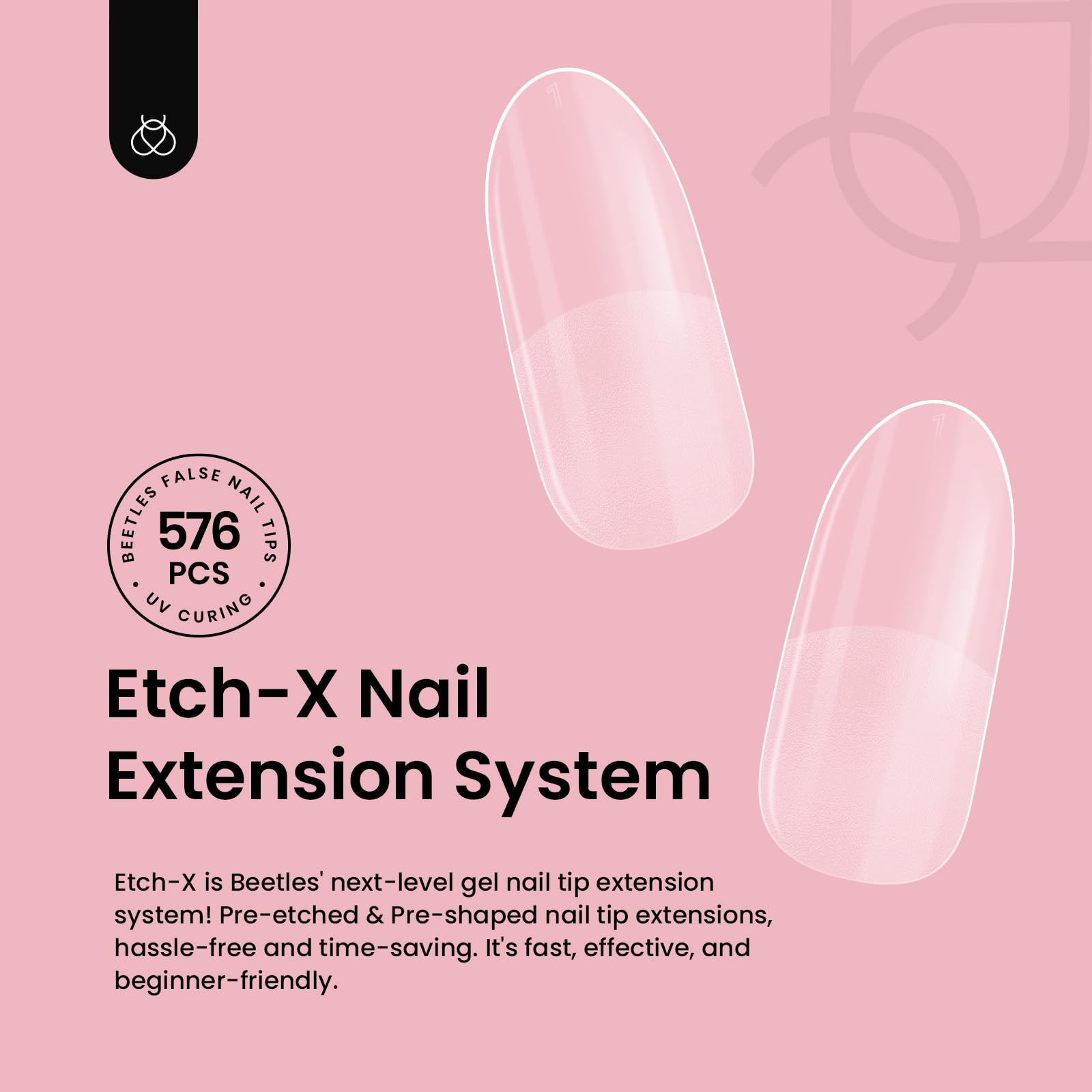 Beetles Gel Nail Tips 12 sizes for a natural fit and precise manicure