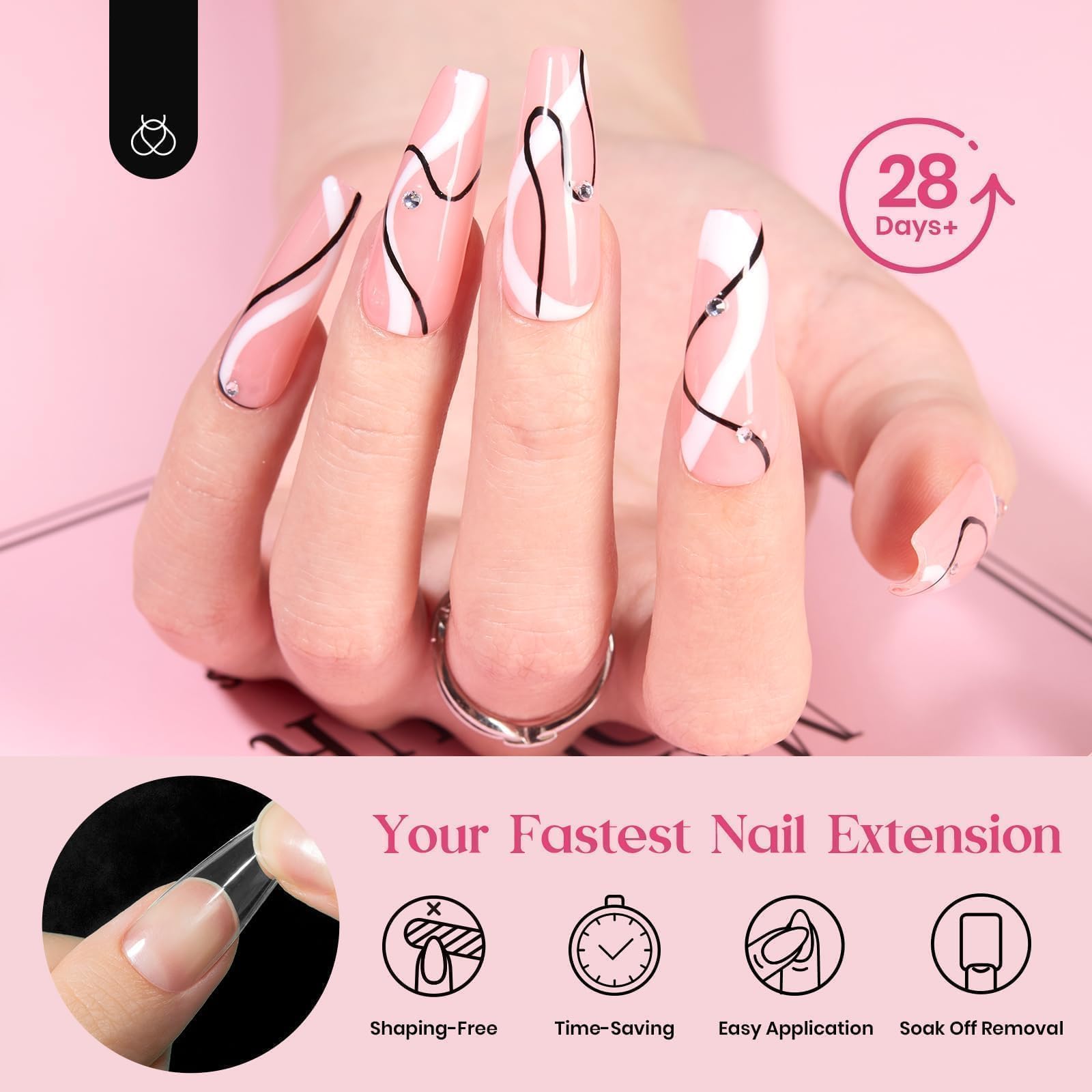 Beetles Gel Nail Tips 15 sizes 0-14 marked for quick size selection.
