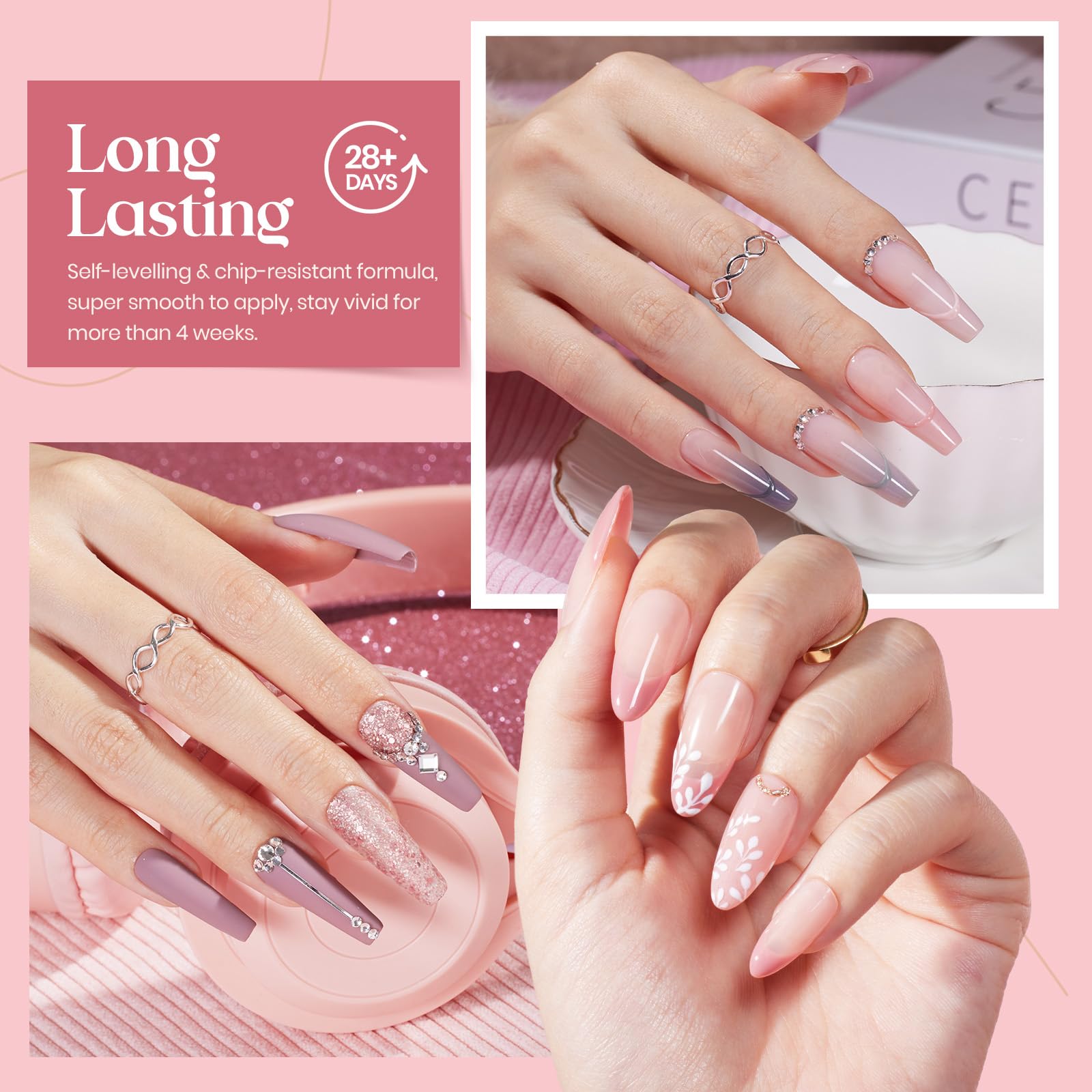 Beetles Gel Polish, acabado destellos, añade brillo sutil para ocasiones especiales