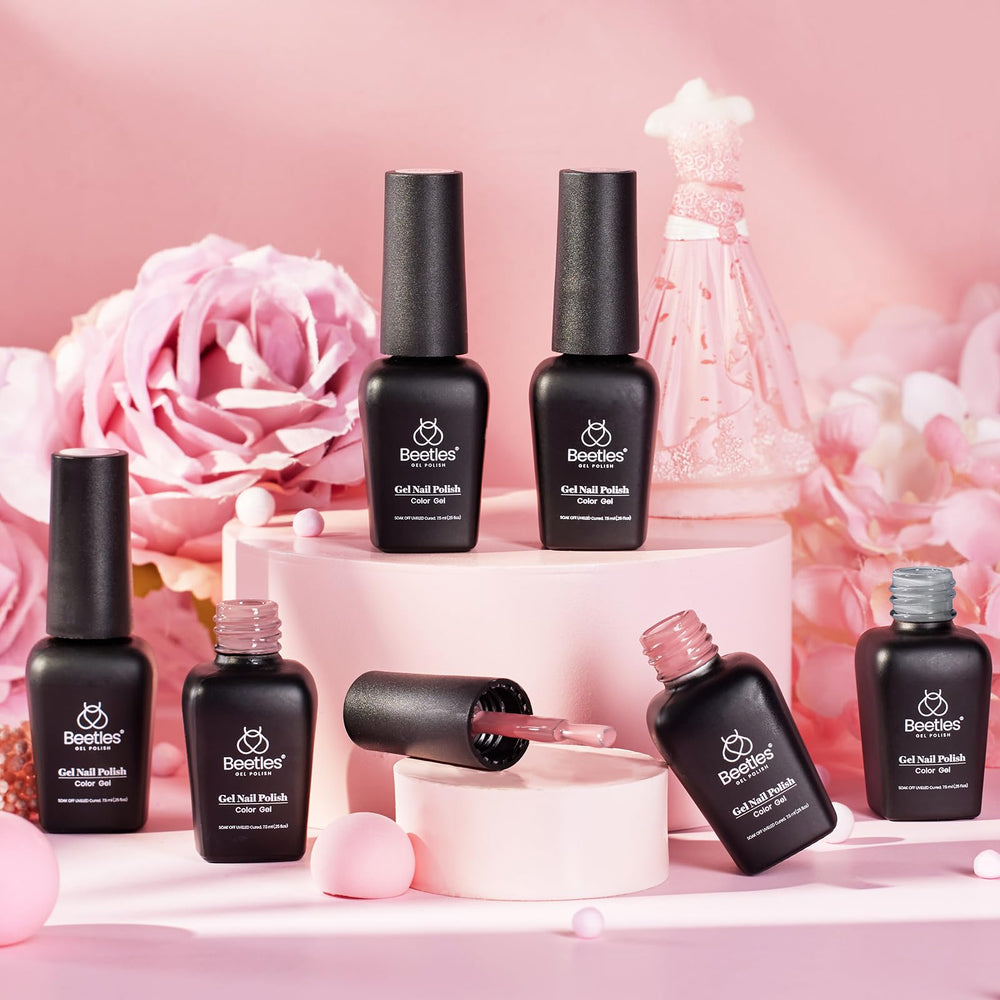 Beetles Gel Polish application brush demonstrating smooth, easy at-home nail art.