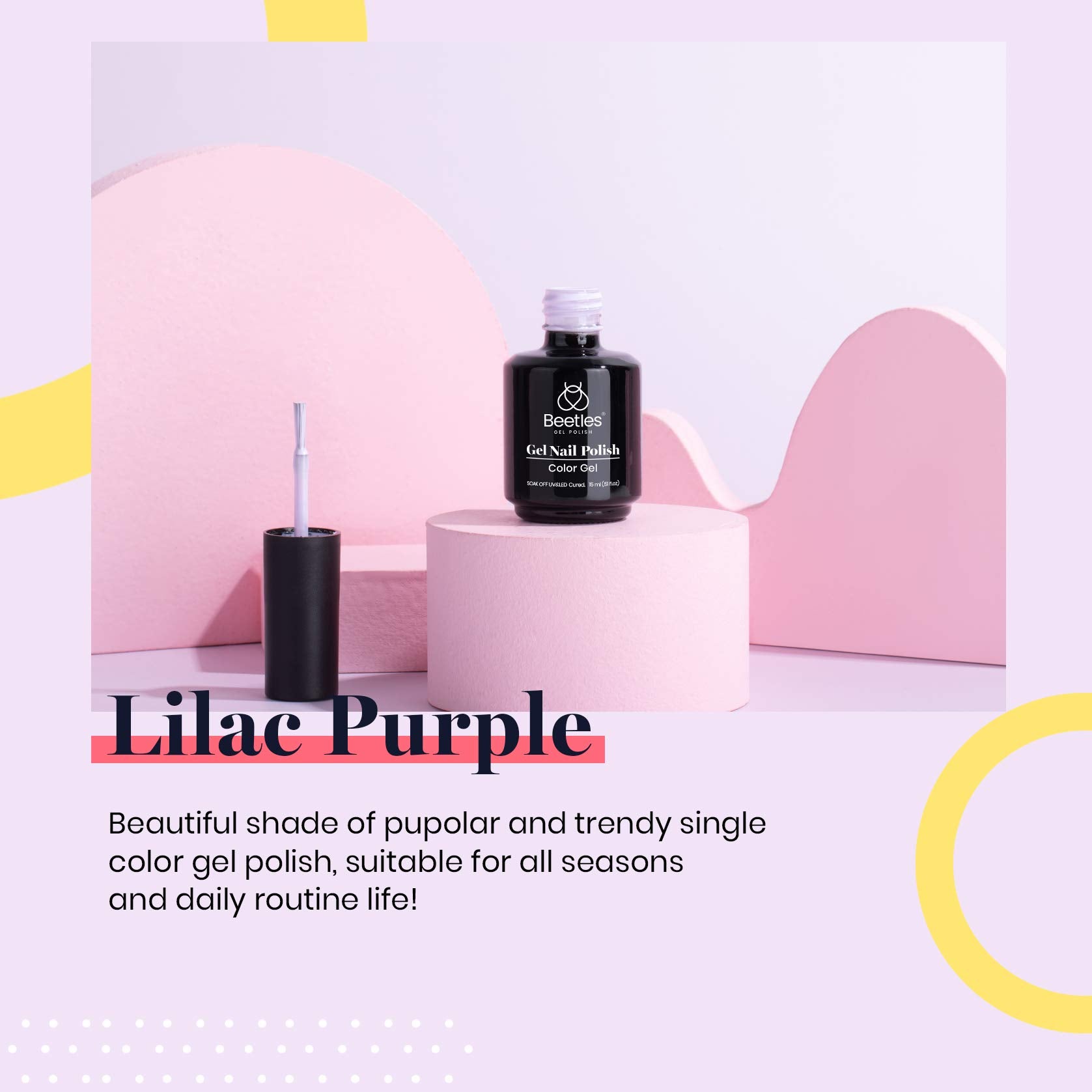Beetles Gel Polish application brush featured for smooth, even application.