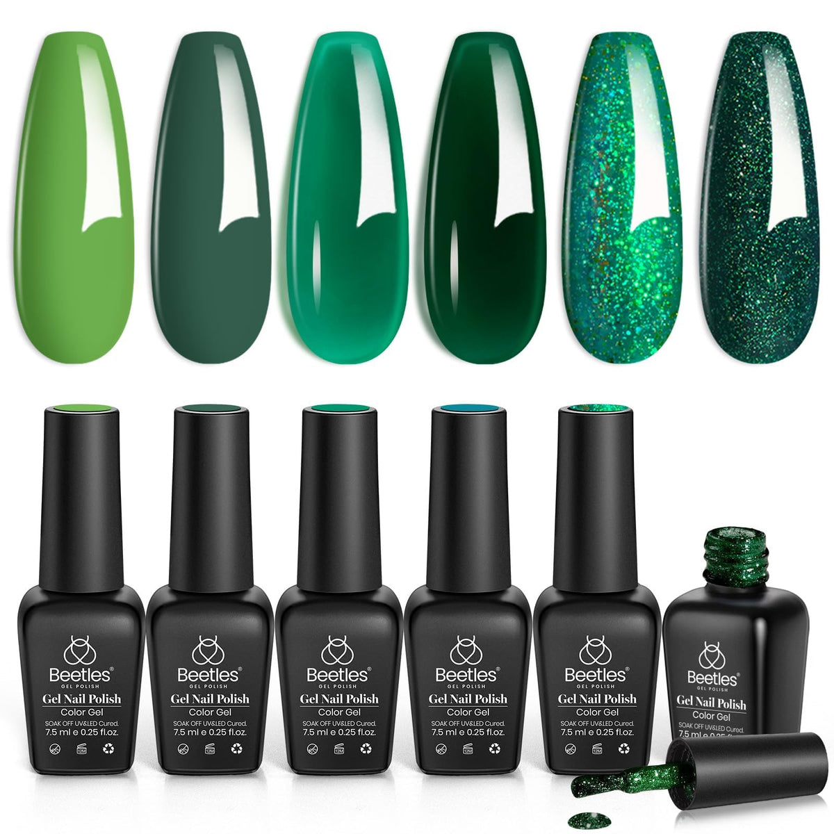 Beetles Gel Polish avocado green swatch for a smooth, salon-like finish.