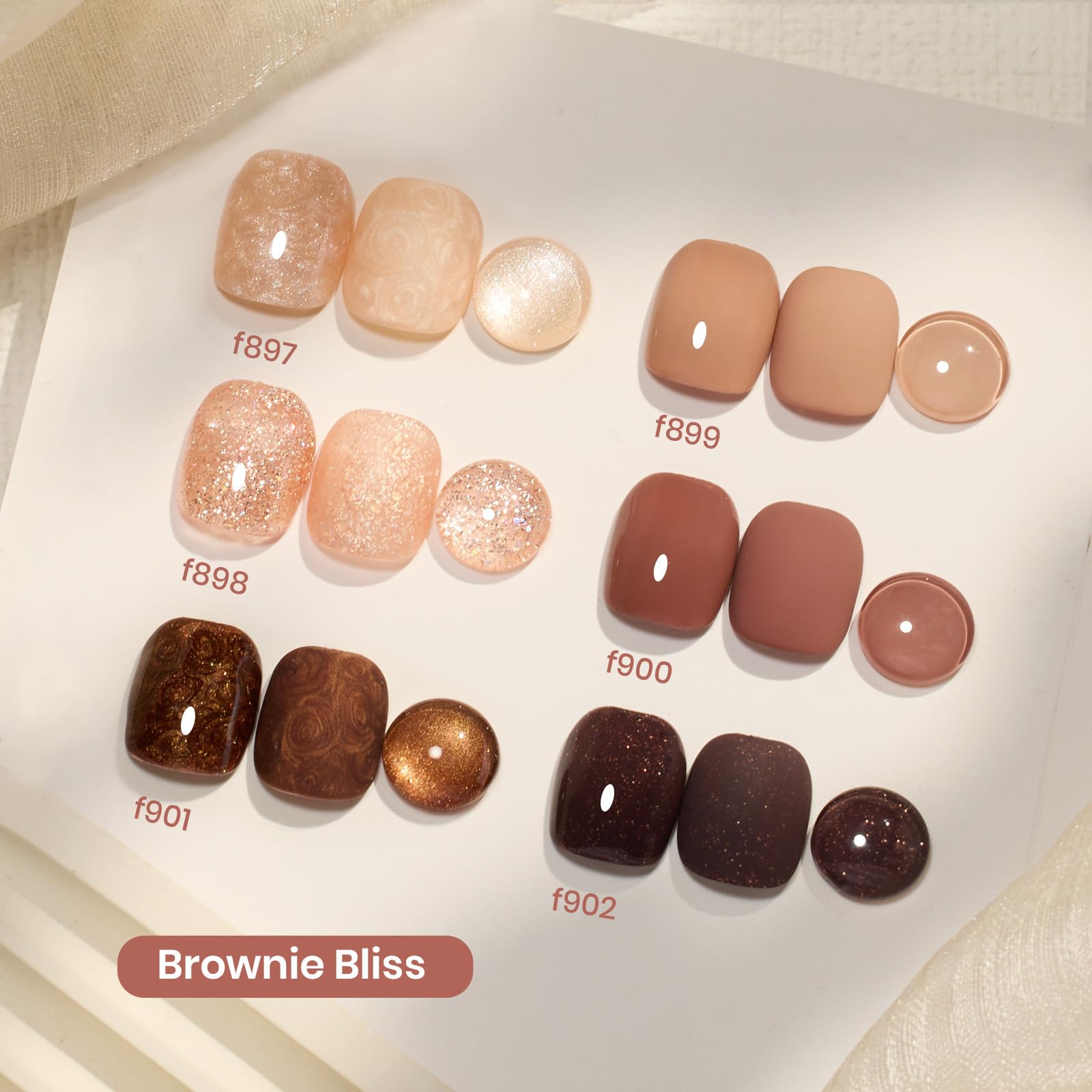 Beetles Brownie Bliss bottles close-up showing shimmer