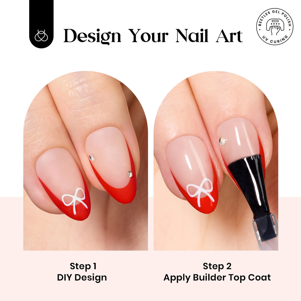 Beetles Gel Polish builder top coat 15ml delivers durable shine