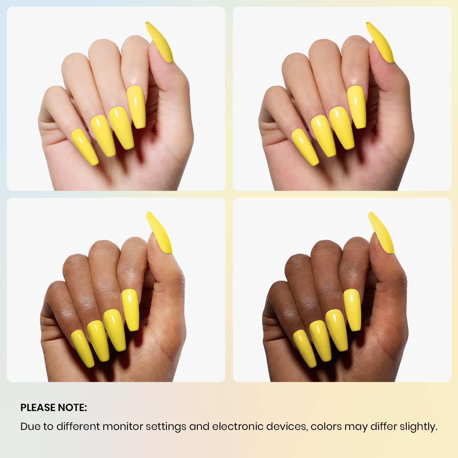 Beetles Gel Polish Canary Yellow cured swatch proves durable shine for weeks