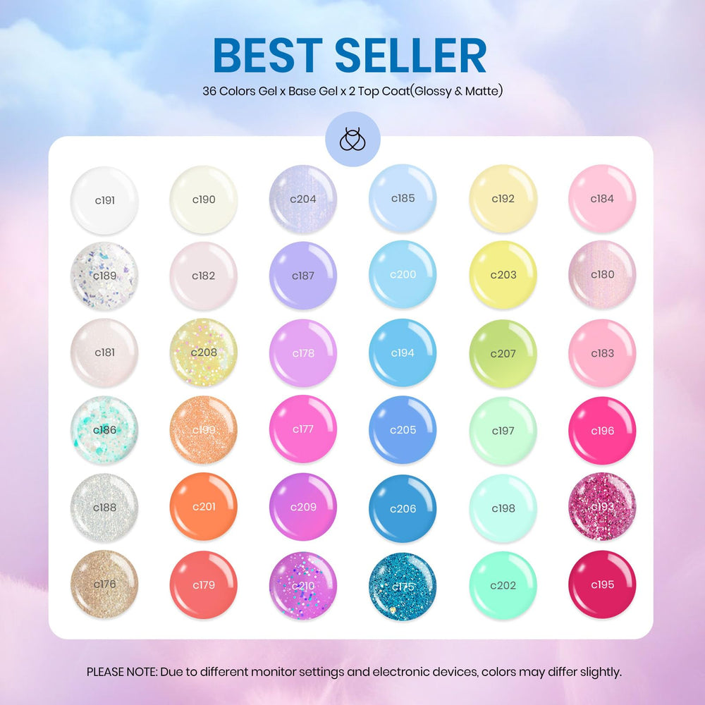 Beetles Gel Polish Color Palette displays vibrant shades for all seasons.