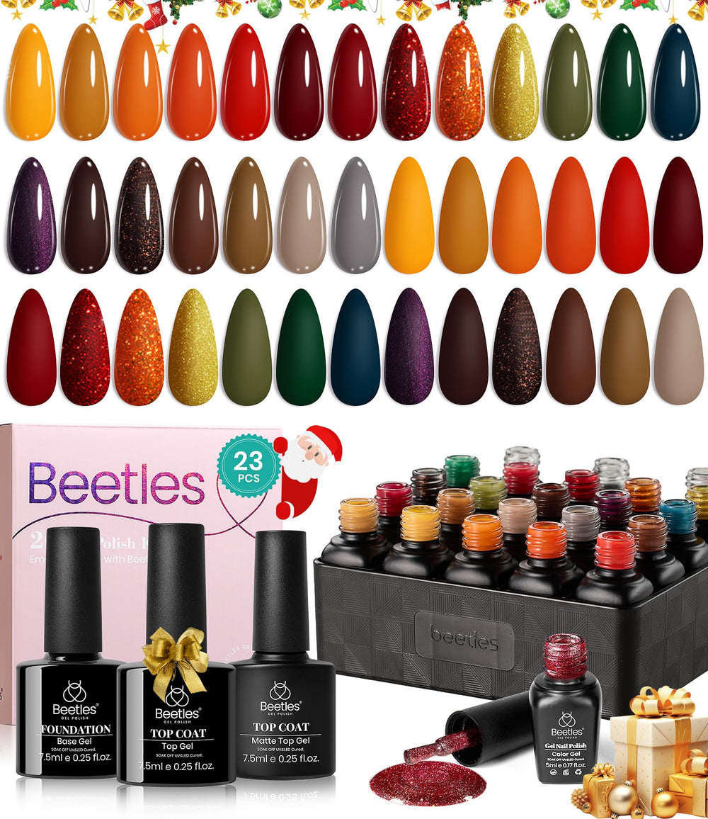 Beetles Gel Polish Cozy Campfire nails ready with fall color hues