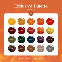 Beetles Gel Polish Cozy Campfire palette on nails highlights warm autumn hues